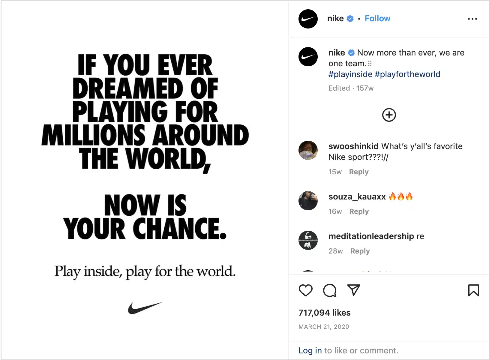 ตัวอย่าง Nike content